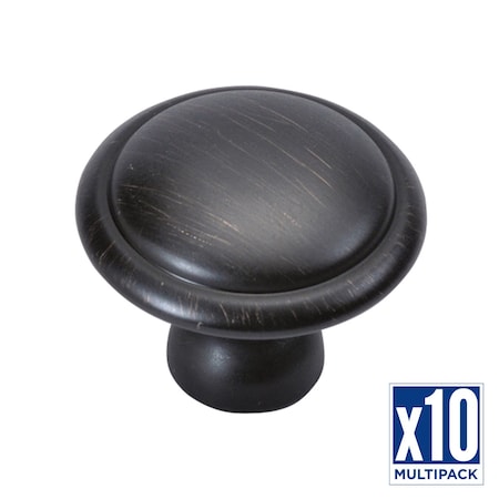 Hickory Hardware Knob 1-3/8 Inch Diameter, 10PK P14848-VB-10B